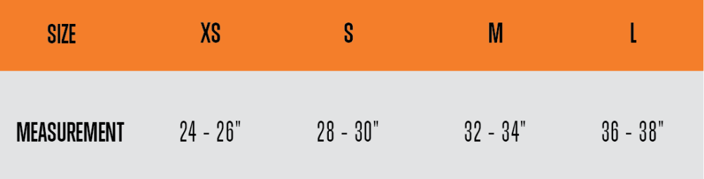 belt size chart