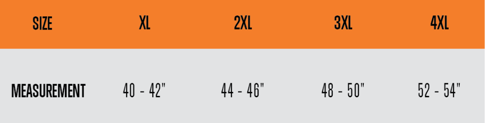 belt size chart